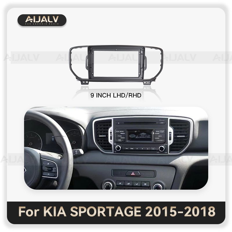 New android car player fascia For For KIA SPORTAGE 2015-2018 9 inch car radio frame interior accessories Installation car frame