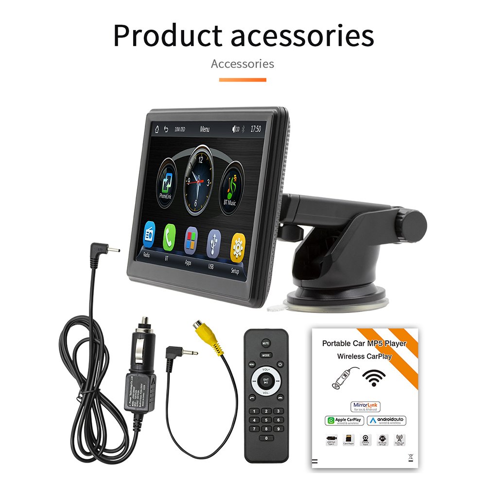 TOPNAVI Universal car stereo Carplay Android auto radio 1 din 7-inch HD touch screen car paly