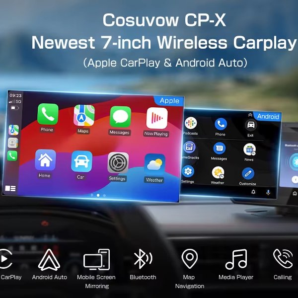 AKEEYO 7 Inch Vehicle Traveling Data Recorder Touch Portable Car Radio Portable Wireless Carplay Screen For Car