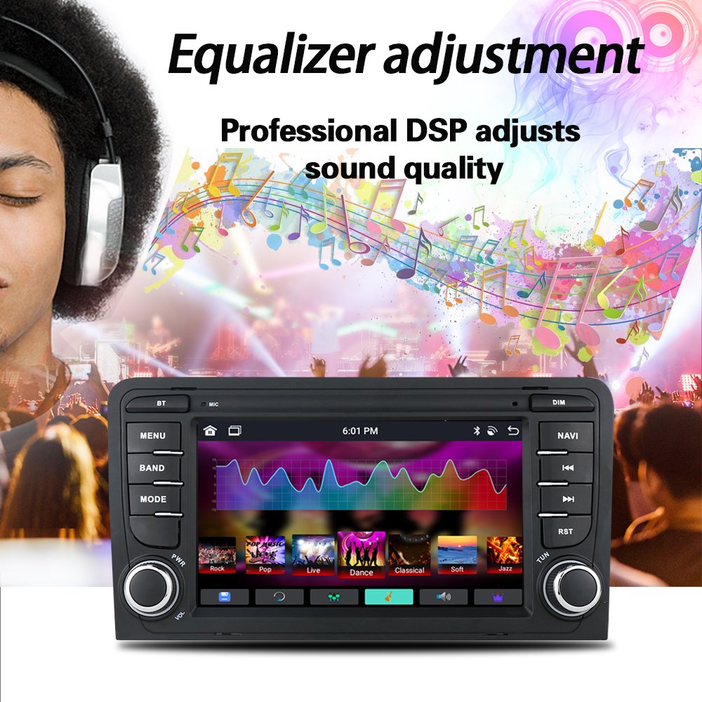 Factory prices Audi A3 2003-2013 Car Radio Player 7inch Stereo Android 13 Auto Mirror Link Fm Bt Carplay Touch Screen 4g W-ifi