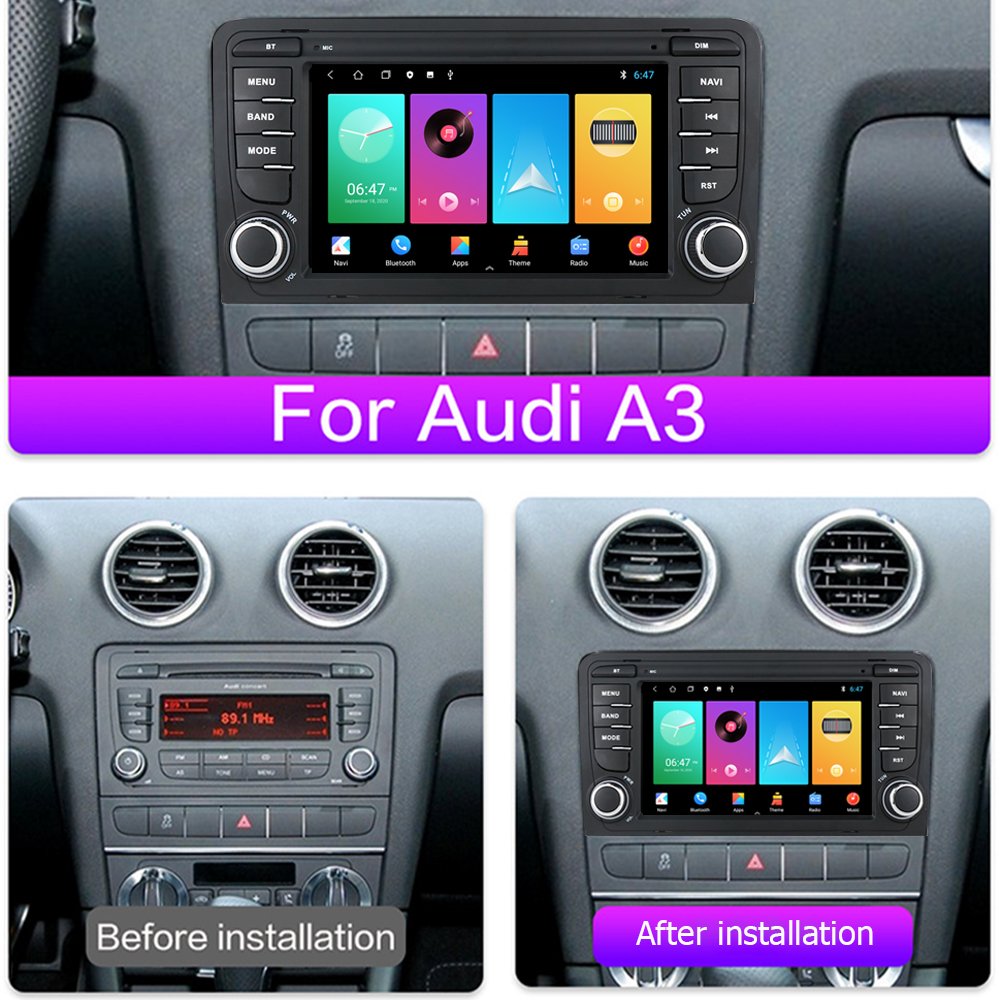 Factory prices Audi A3 2003-2013 Car Radio Player 7inch Stereo Android 13 Auto Mirror Link Fm Bt Carplay Touch Screen 4g W-ifi