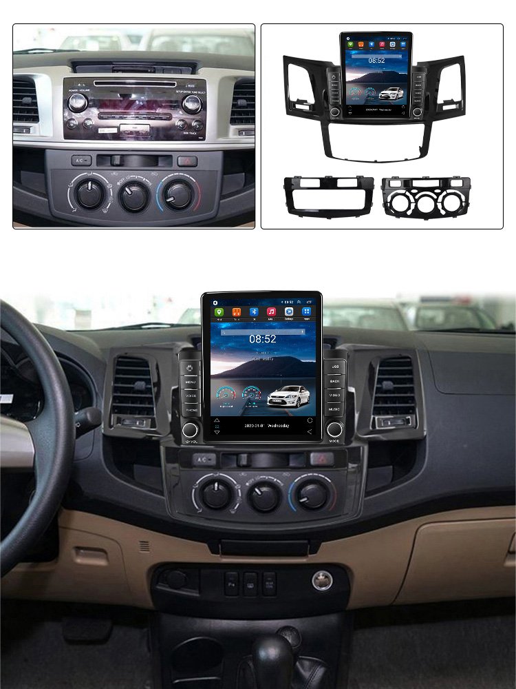 Navifly Tesla Android 11 GPS car radio for Toyota Fortuner Hilux 2004-2014 8+128G AV OUT-PUT Mirror LinK key lights Navigation