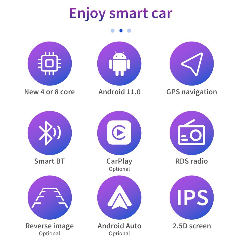 Ihuella Android 11 QLED 8core 9" IPS DSP Car Video universal 6+128GB BT GPS 360 Camera Carplay 2din car radio