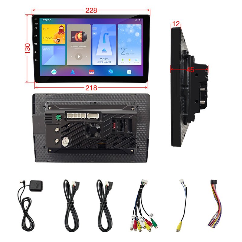 Ihuella Android 11 QLED 8core 9" IPS DSP Car Video universal 6+128GB BT GPS 360 Camera Carplay 2din car radio