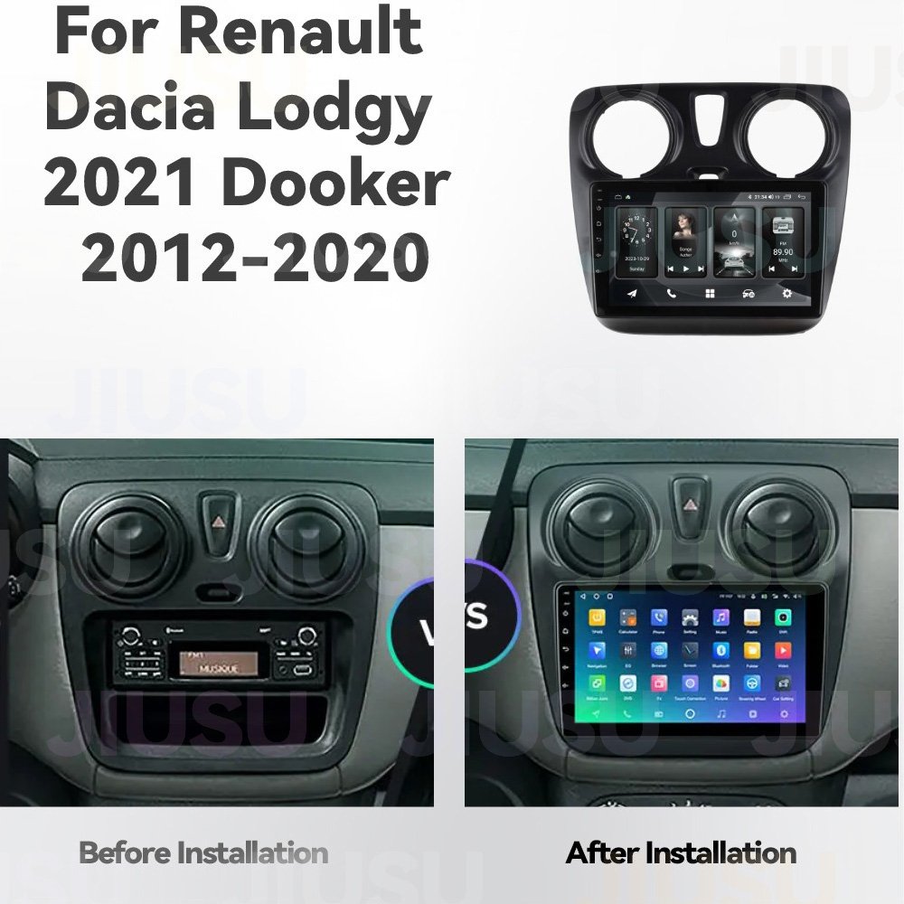 Android 12 Car Radio GPS Navigation DVD Player Stereo Multimedia Audio System for Renault Dacia Lodgy 2021 Dooker 2012-2020