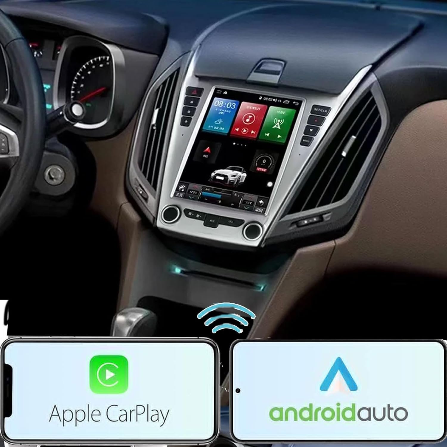 9.7'' Android car radio For Chevrolet Equinox GMC TERRAIN CHEVY EQUINOX 2010-2016 multimedia player wireless carplay 4g 360