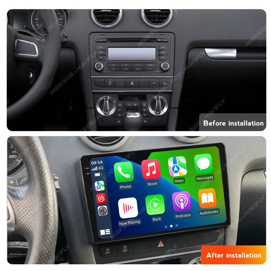 Mekede MS gps navigation multimedia display screen android 2 din android radio for car Audi A3 2003-2013