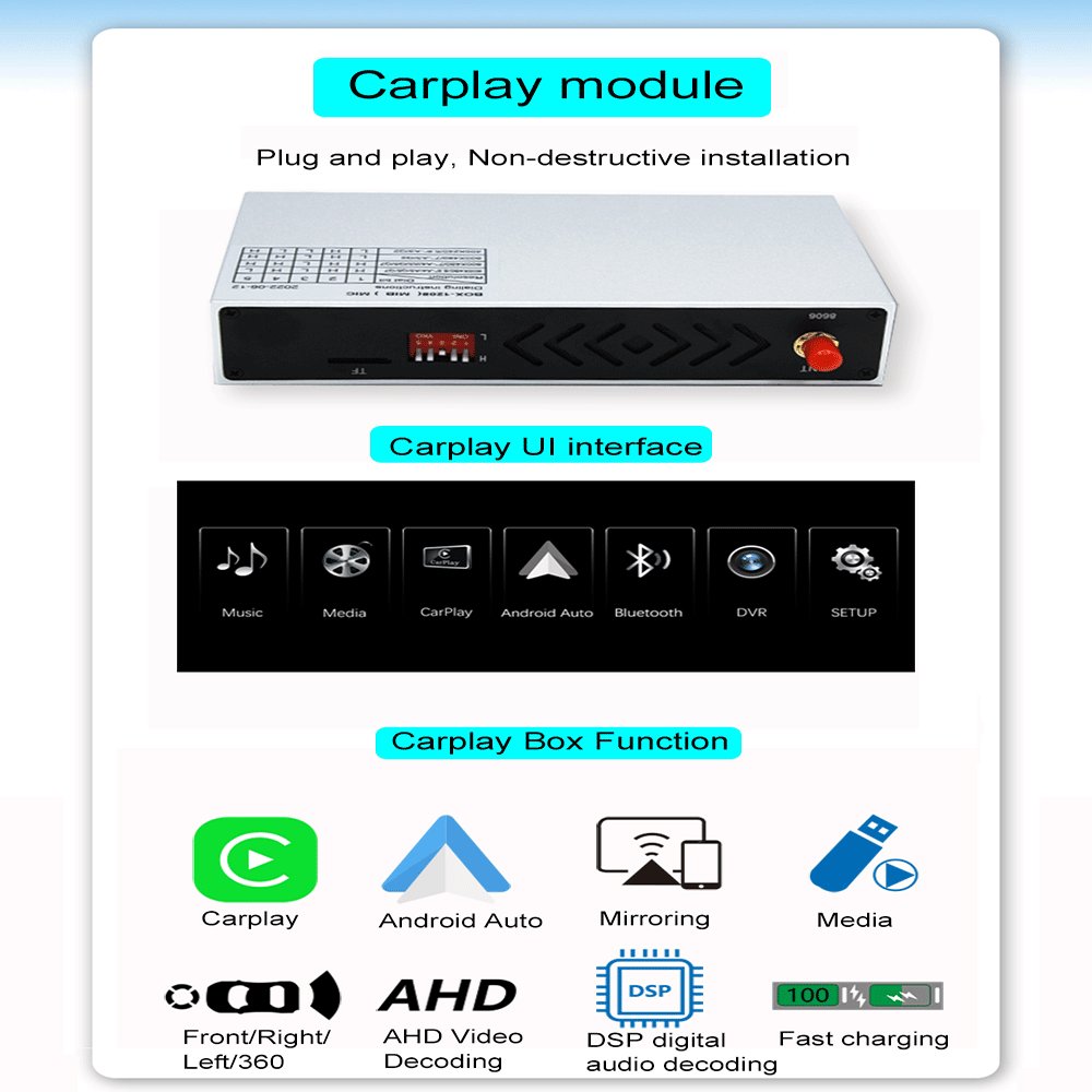 Dckloer Wireless CarPlay Android Auto For Bentley Continental GT 2012-2017 Plug And Play Radio Mirror Link Airplay Apple Carplay