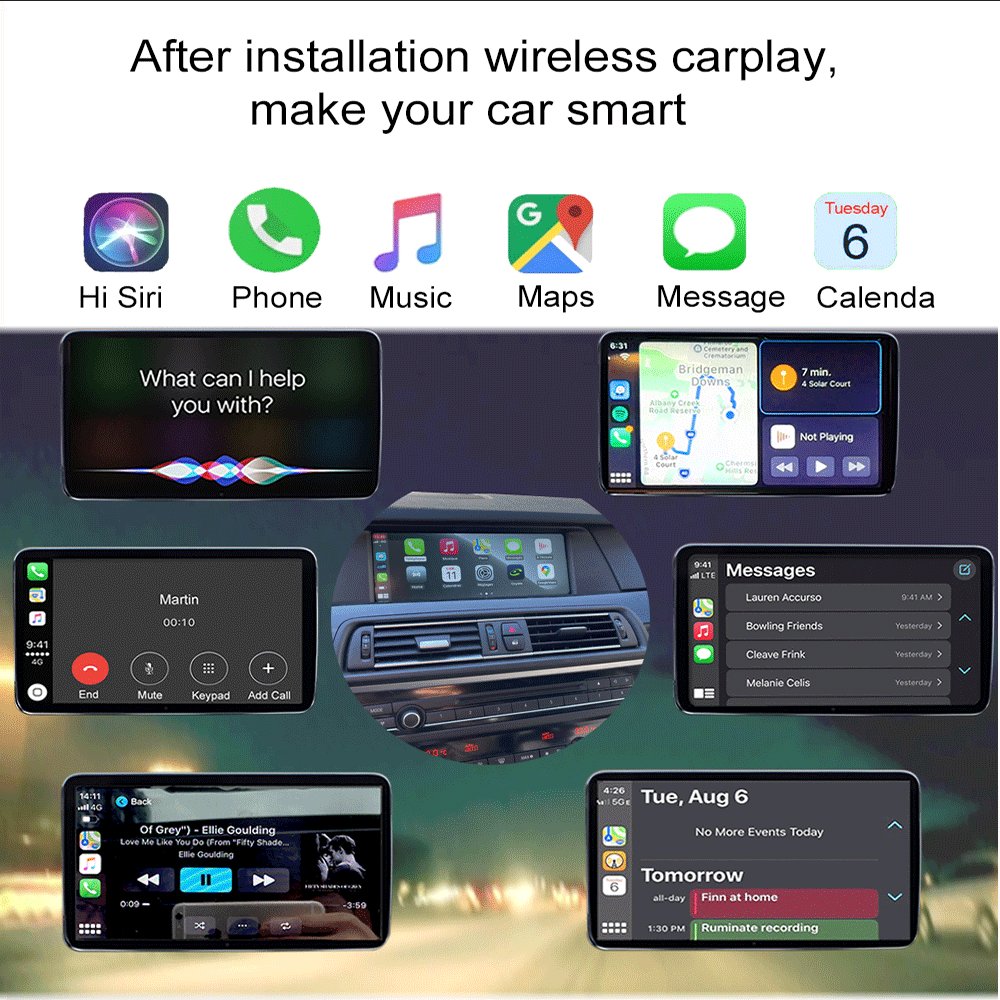 Dckloer Wireless CarPlay Android Auto For Bentley Continental GT 2012-2017 Plug And Play Radio Mirror Link Airplay Apple Carplay