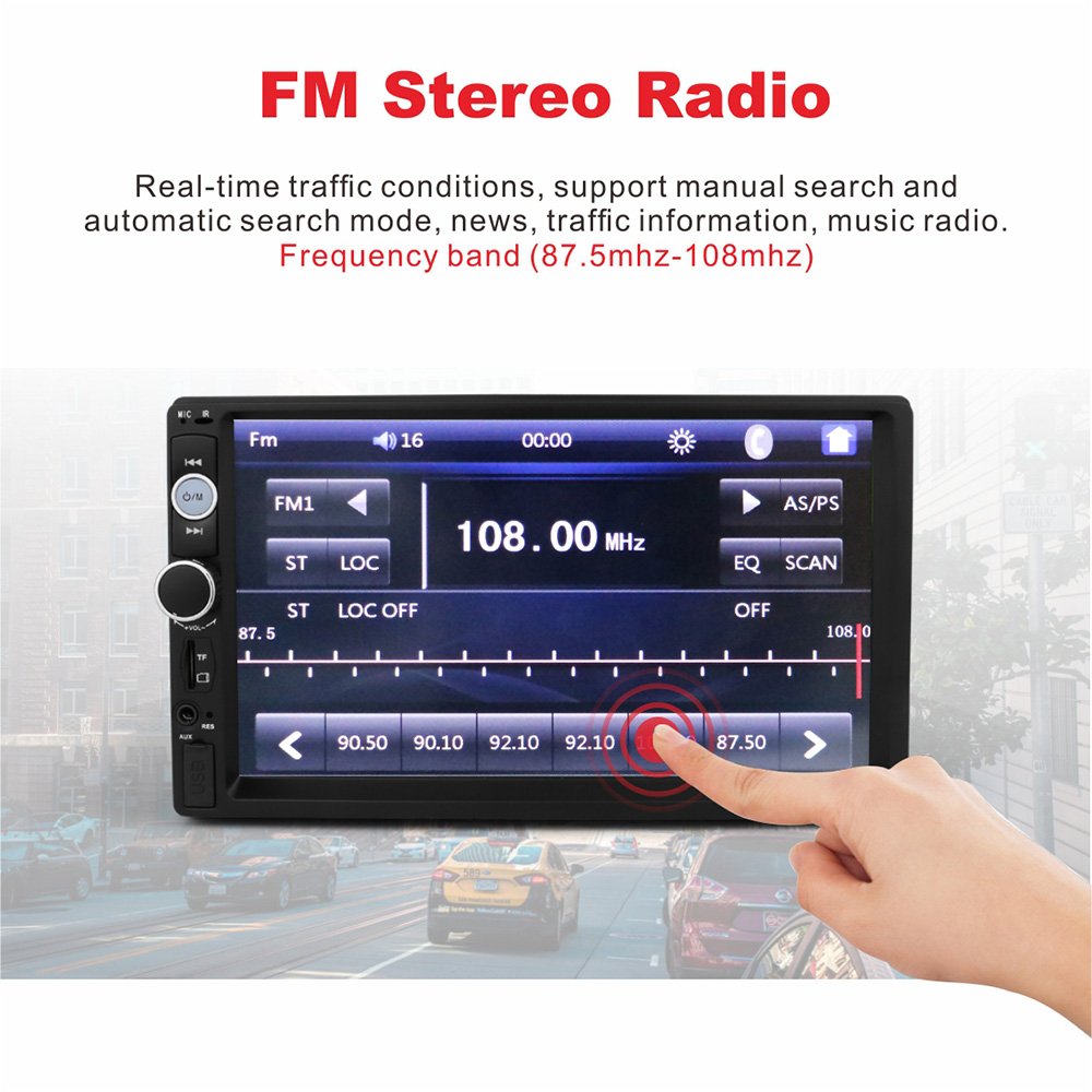 2 Din 7-inch touch screen Car multimedia GPS navigation car radio