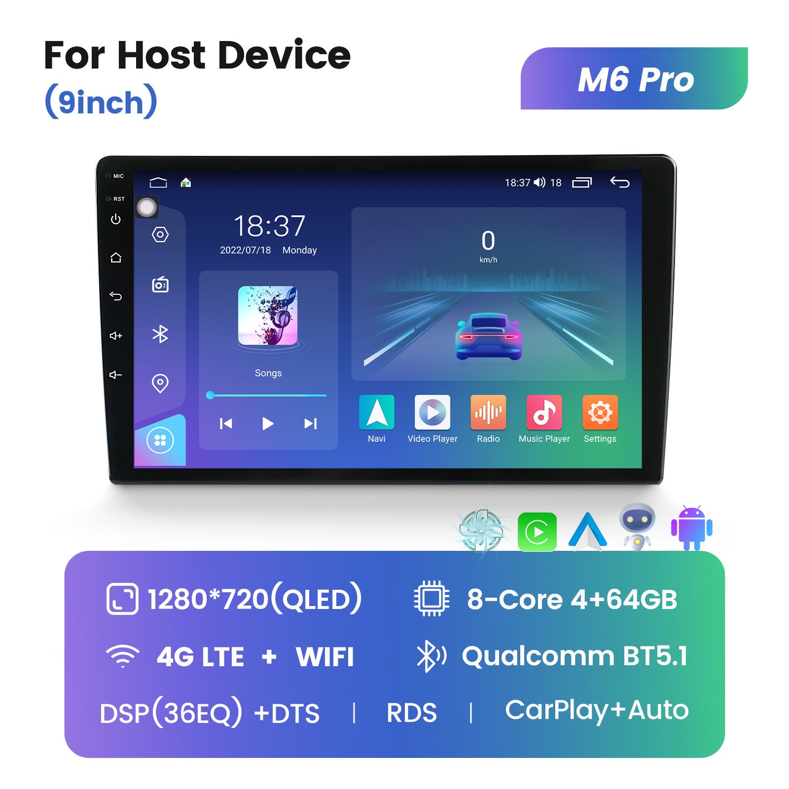 FYT7862 TS10 TS7 TS18 car dvd player Android12 QLED universal screen for toyota honda nissan bmw benz audi gps carplay navi