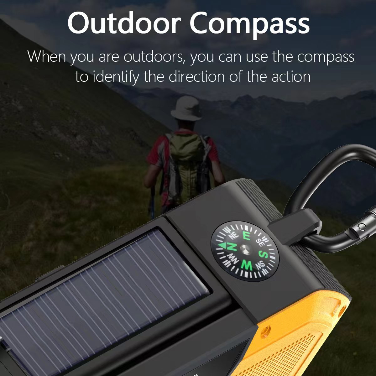 Solar USB Charging Hand Crank Dynamo Power Bank NOAA /AM/FM Portable Radio With LED Flashlight SOS Emergency Mp3 Player Speaker