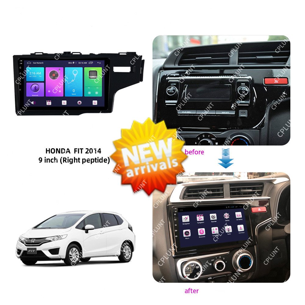 Car DVD Player Frame For HONDA FIT JAZZ 2014-2019 RHD 10.1INCH Touch screen Android radio Farme stereo