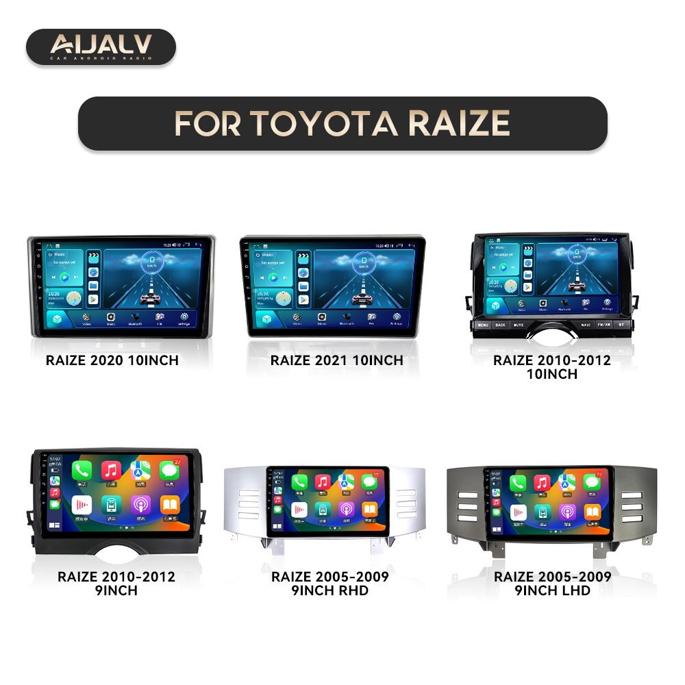 Aijia Car Fascia for TOYOTA RAIZE/REIZ/MARK X 2005-2009 2010-2021 all series car Navigation Screen Dash Panel stereo frame