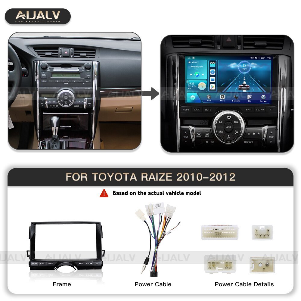 Aijia Car Fascia for TOYOTA RAIZE/REIZ/MARK X 2005-2009 2010-2021 all series car Navigation Screen Dash Panel stereo frame
