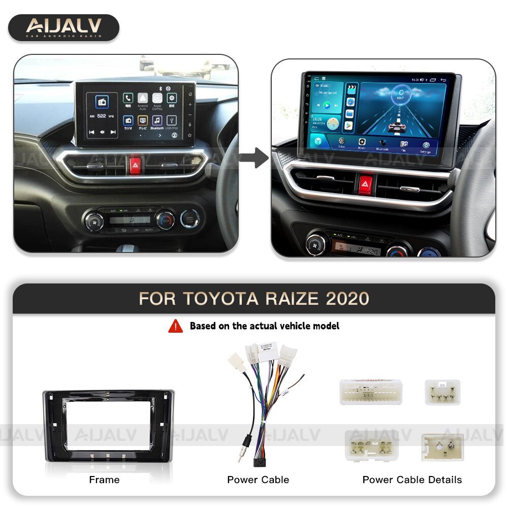 Aijia Car Fascia for TOYOTA RAIZE/REIZ/MARK X 2005-2009 2010-2021 all series car Navigation Screen Dash Panel stereo frame