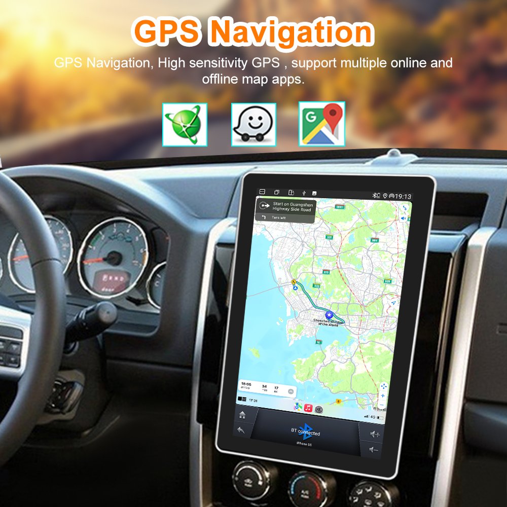 11.5 Inch Double Din Rotatable 2 din car radio MP5 Player car screen display navigation GPS wireless carplay touch screen