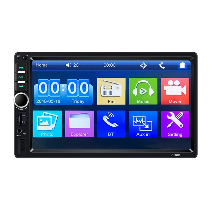 7inch HD LCD Touch Screen BT 2din Audio Car Stereo 7018B 7 Inch 2 Din Car Radio MP5 Video Player with Rear View Camera