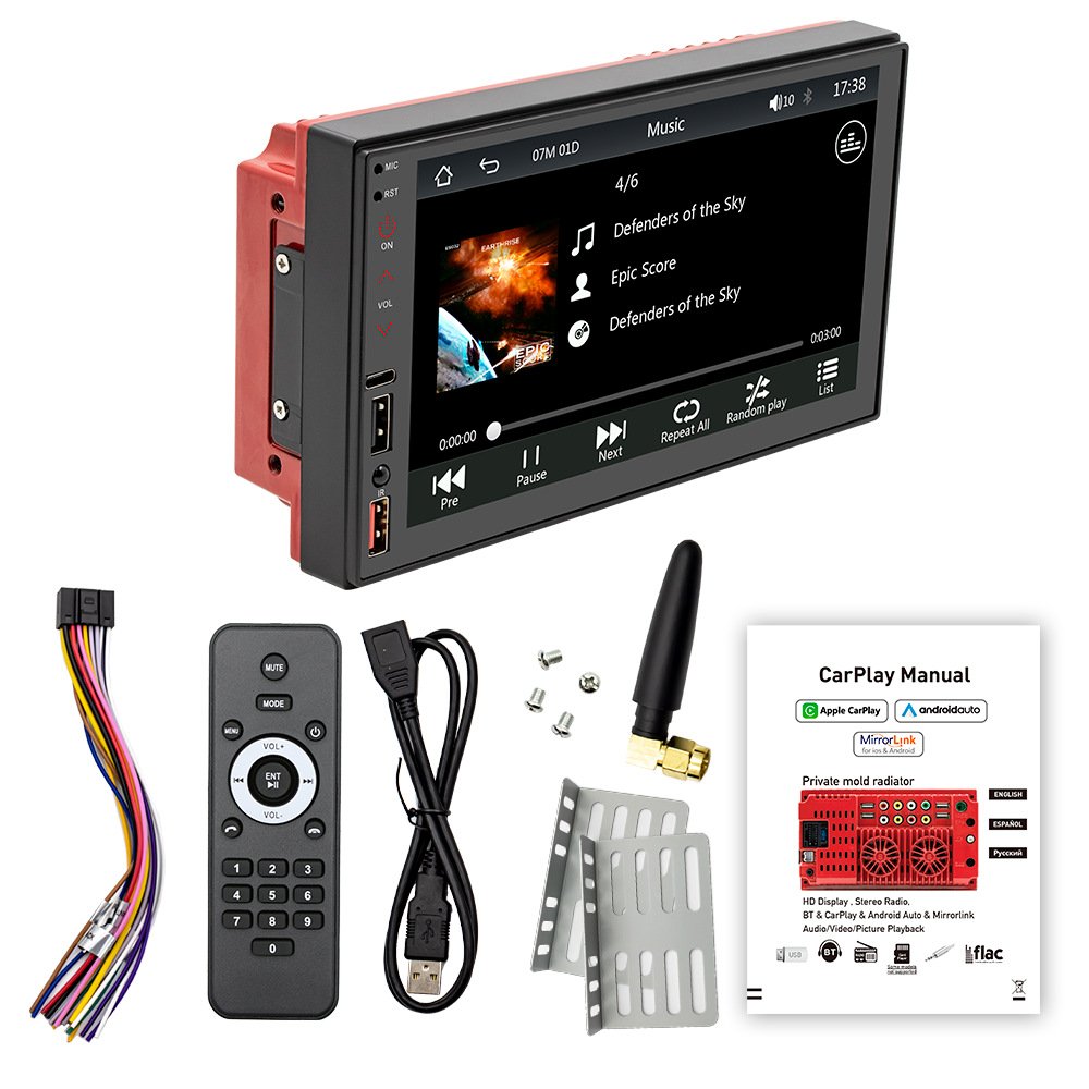 7-Inch IPS Android Mobile Phone with Wireless CarPlay AUTO Car MP5 Player Dashboard Radio Connectivity 1-Year Warranty