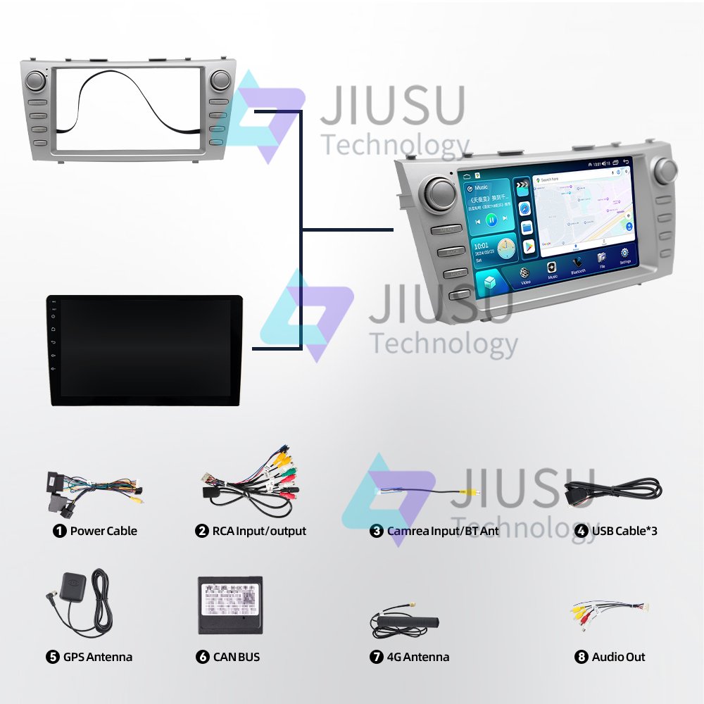 Touch Screen Android Car Radio GPS Navigation DVD Player Stereo Multimedia Audio System for Toyota Camry 2006-2011