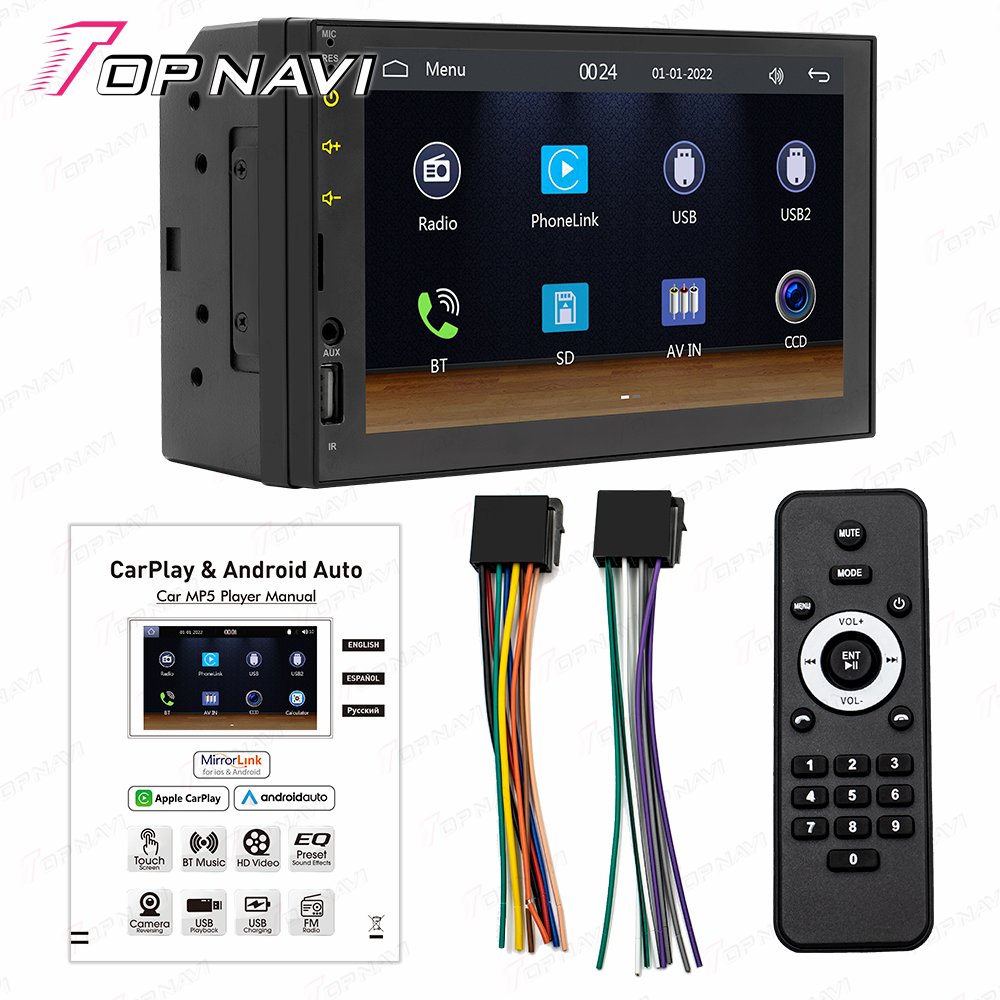 7 Inch Car Stereo For Universal Car Model Auto Electronics Android Auto Head Unit Car Radio Frame GPS Navigation