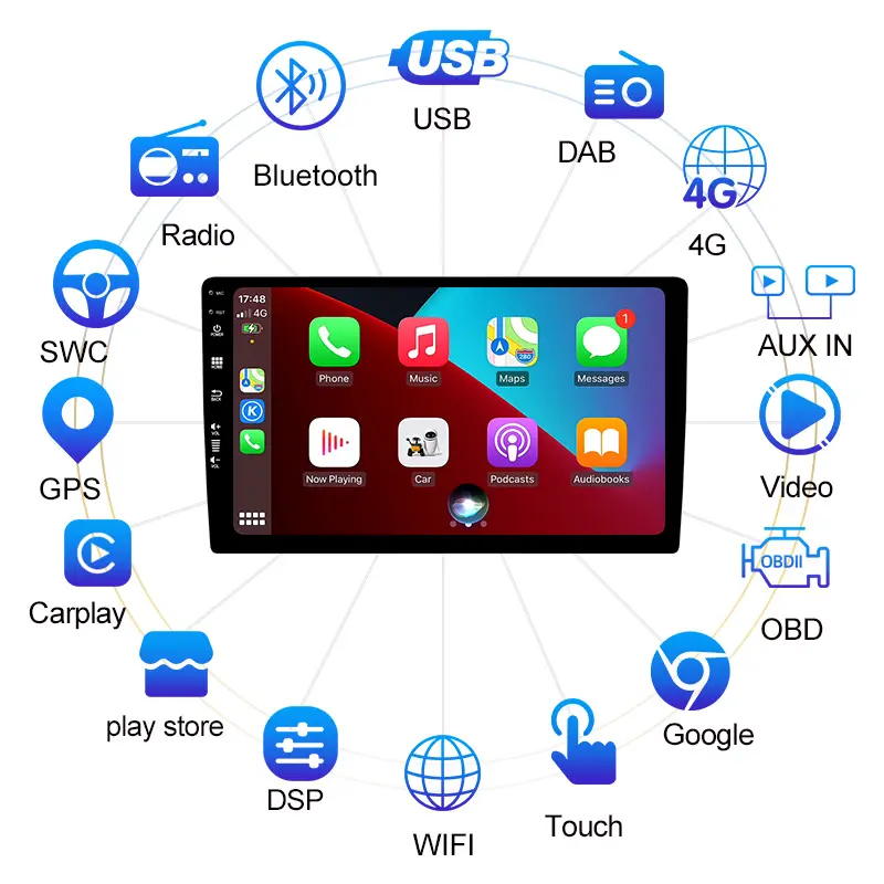 2+32G 9 Inch Touch Screen TS7 Android Car DVD Double Din Car Radio Stereo Audio Navigation Android Car Dvd Player Stereo Radio