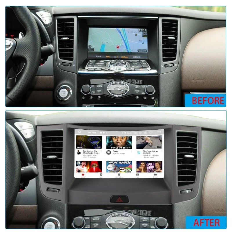 2 DIN Android 13 Radio For Infiniti FX35 FX37 2009-2012 Car Multimedia Carplay Stereo GPS Navigation Head Unit Video Player