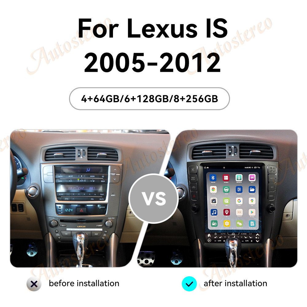 Android 13.0 Car Carplay Radio Receiver For Lexus IS 2005-2012 Multimedia Player Video Head Unit Auto GPS Multimedia Stereo
