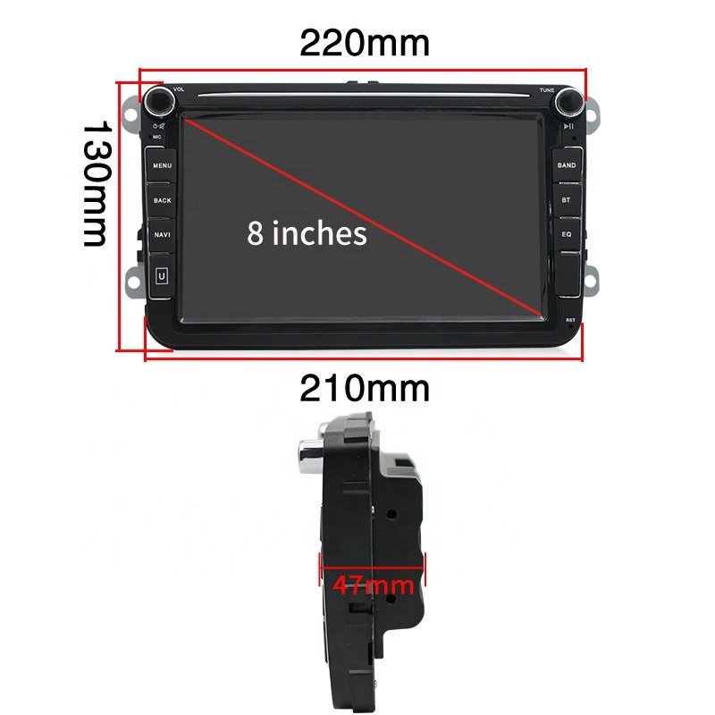 8 inch android autoradio car stereo radio GPS player with wifi BT android car video for VW/Volkswagen