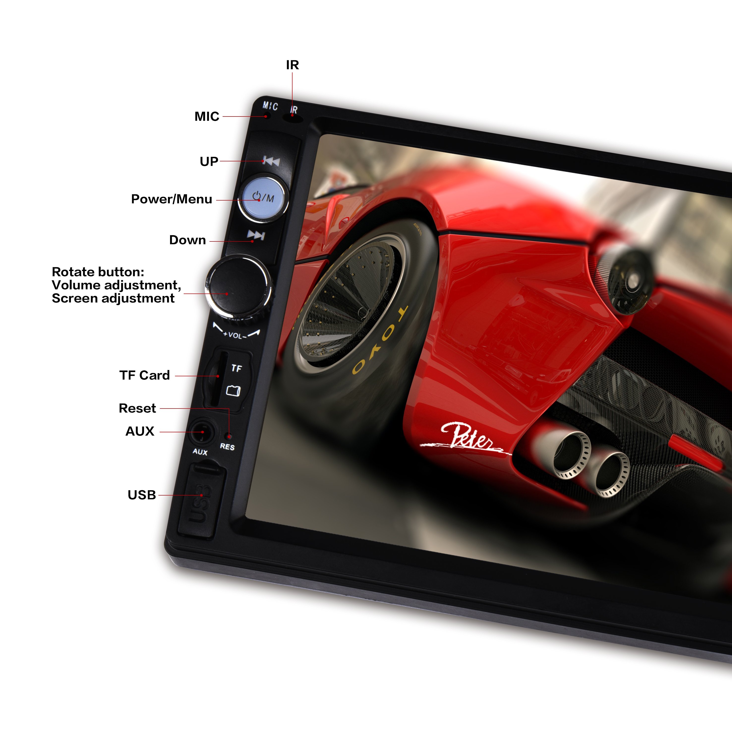 7018B HD Universal Car Multimedia Player MP5 FM 2din Car Audio Hot Sale