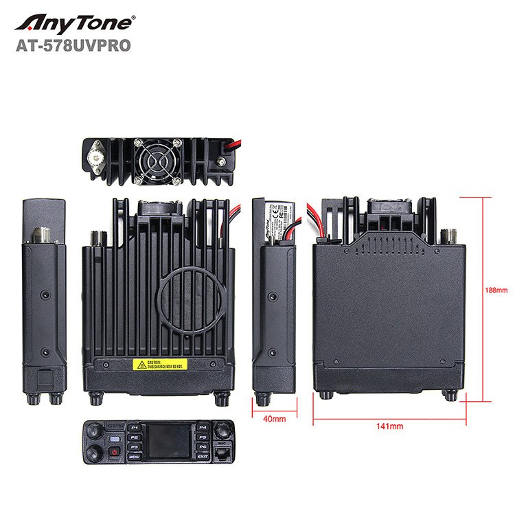 Anytone 578UV PRO DMR Digital Radio with GPS APRS Dual band DMR Mobile Radio with High power 60W For HAM radio