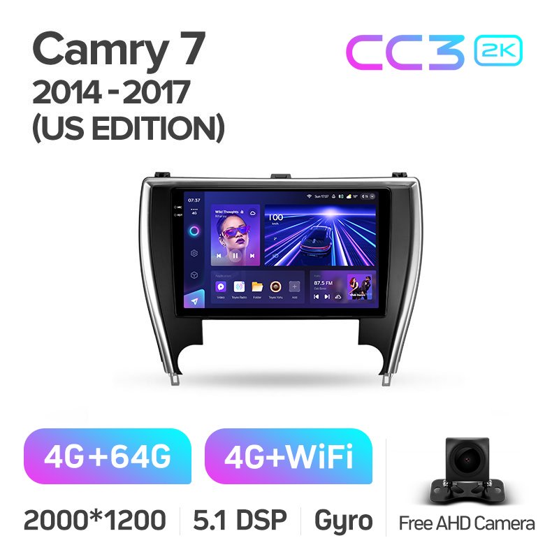 TEYES CC3 2K Car DVD Player For Toyota Camry 7 XV 50 55 2014-2017 10 Inch Car Stereo DVD Video Audio Player