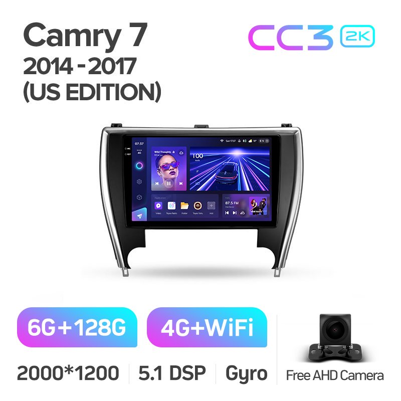 TEYES CC3 2K Car DVD Player For Toyota Camry 7 XV 50 55 2014-2017 10 Inch Car Stereo DVD Video Audio Player