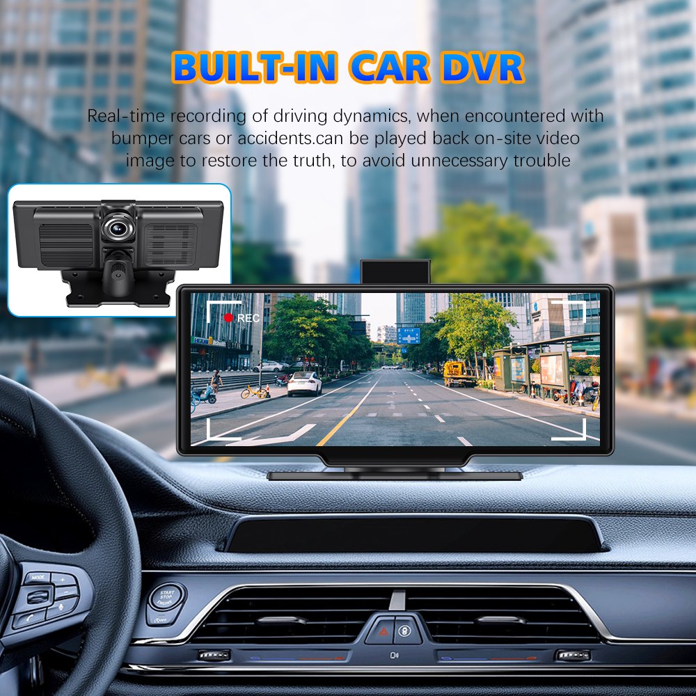 TOPNAVI 10.26 Inch Android 10 Portable Multimedia Touch Screen Radio Tuner Universal Wireless Dashboard Carplay DSP Android 10