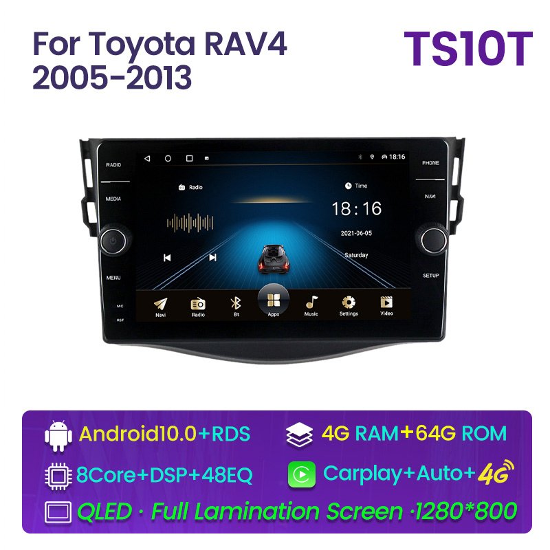 New For Toyota RAV4 2005 2006 2007 2008 2009 2010 2011-2013 Car Multimedia RDS FM Radio Video Audio DVD Stereo Player Navigation
