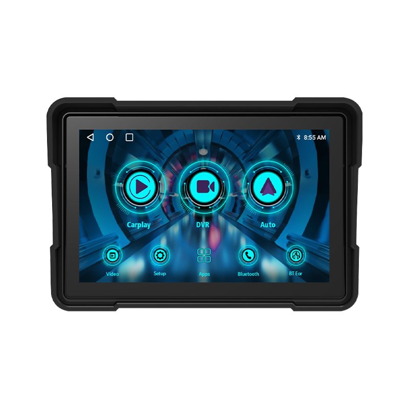 5-Inch Wireless Carplay Motorcycle Wireless Carplay Android AUTO Motorcycles All-in-One Motorcycle GPS IPX7 Dashcam moto camera