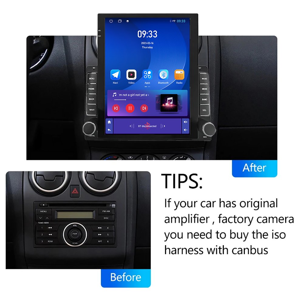 9.7 Inch radio for car Android For Ford Nissan Qashqai 1 J10 2006-2013 Car Radio Player Wireless Carplay Auto radio Head Unit