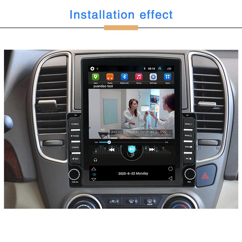 2 Din New 9.7" DSP for tesla style vertical touch screen BT WIFI gps navigation android CarPlay car dvd player