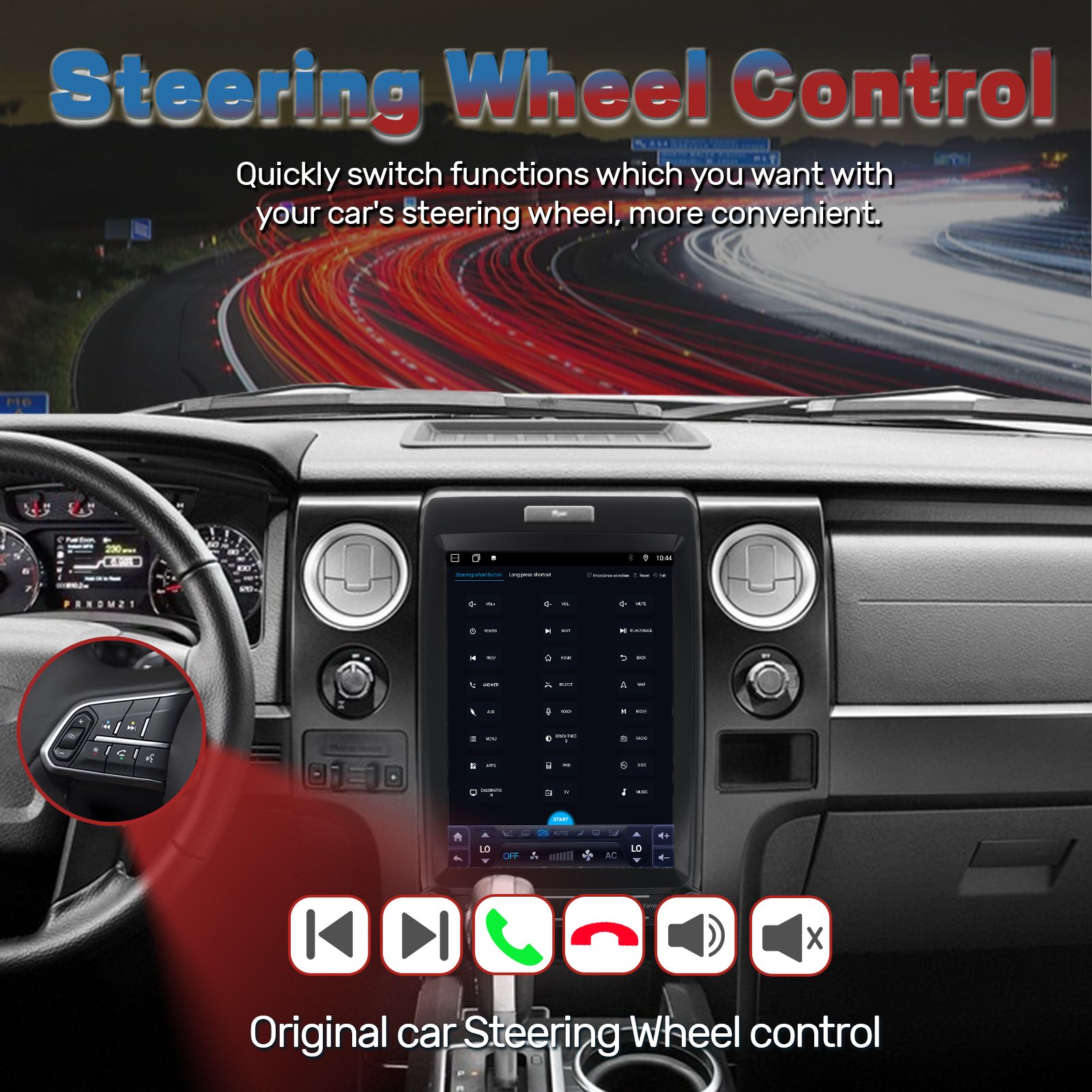 12.1 Inch Radio 13-14 Stereo 8 Core Android 12 Car GPS Navigation For Ford F150 13-14 5G Wifi Car Radio