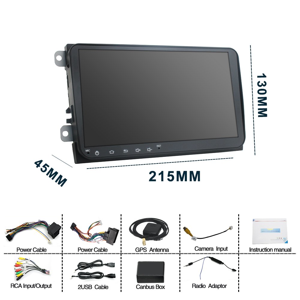 Android for Vw 2 Din Car Stereo 9 inch Touch Screen Car Radio DVR,Mirror Link WiFi, GPS, USB, rear view camera Car Audio