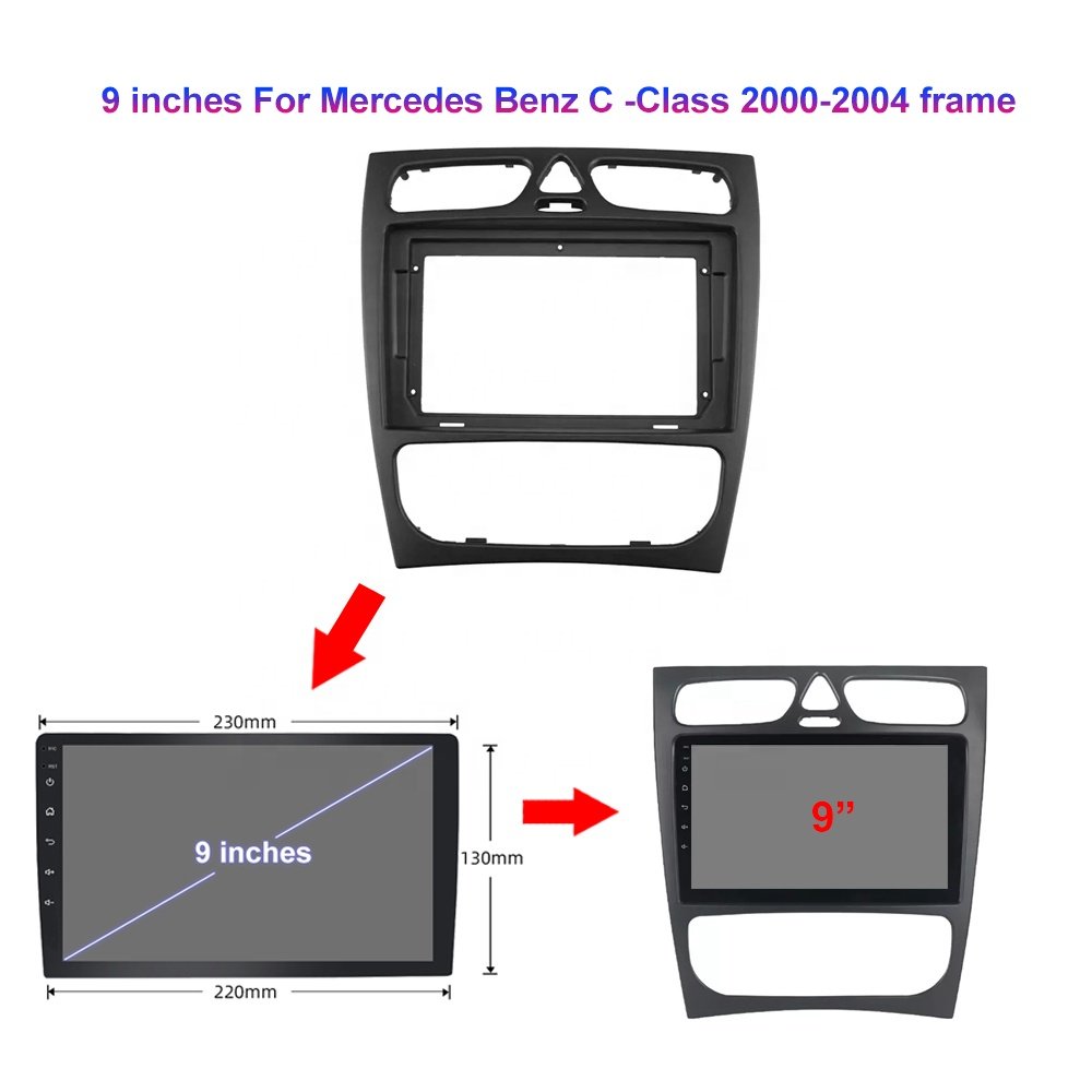 Jmance 9inch 2 din android auto Carplay Car Stereo car multimedia player gps navigator For Mercedes Benz C -Class 2000-2004