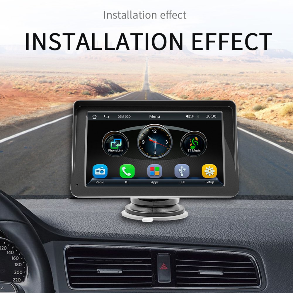 Portable Wireless Carplay Android Auto Car Radio 7 Inch Touch Screen Autoestereo BT Smart Car multimedia