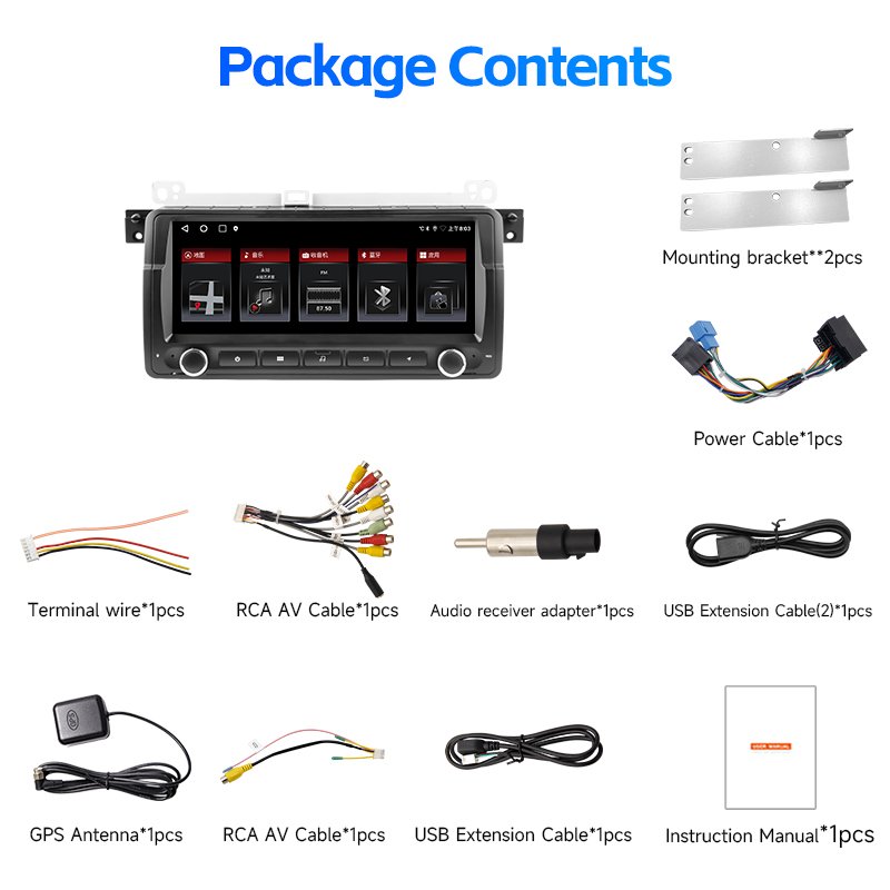 2 din AutoRadio Wireless Carplay Car Multimedia Multimedia Player 7 inch For BMW 3 Series E46