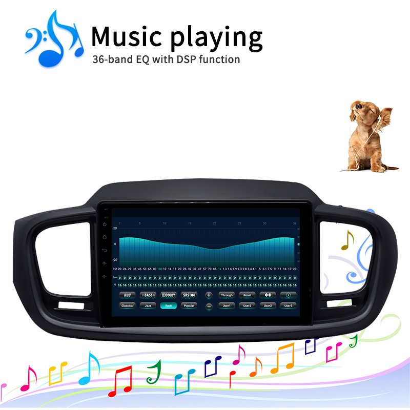 10.1 inch Android car DVD GPS, suitable for KIA sorento 2015-2018 audio radio stereo navigator, built-in Bluetooth wifi 4G