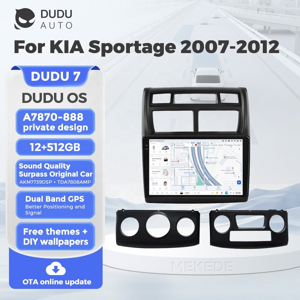 Mekede DUDU7 auto electronics Android Screen Multimedia dsp fm dab dvr dvd bt map for KIA Sportage 2007-2012