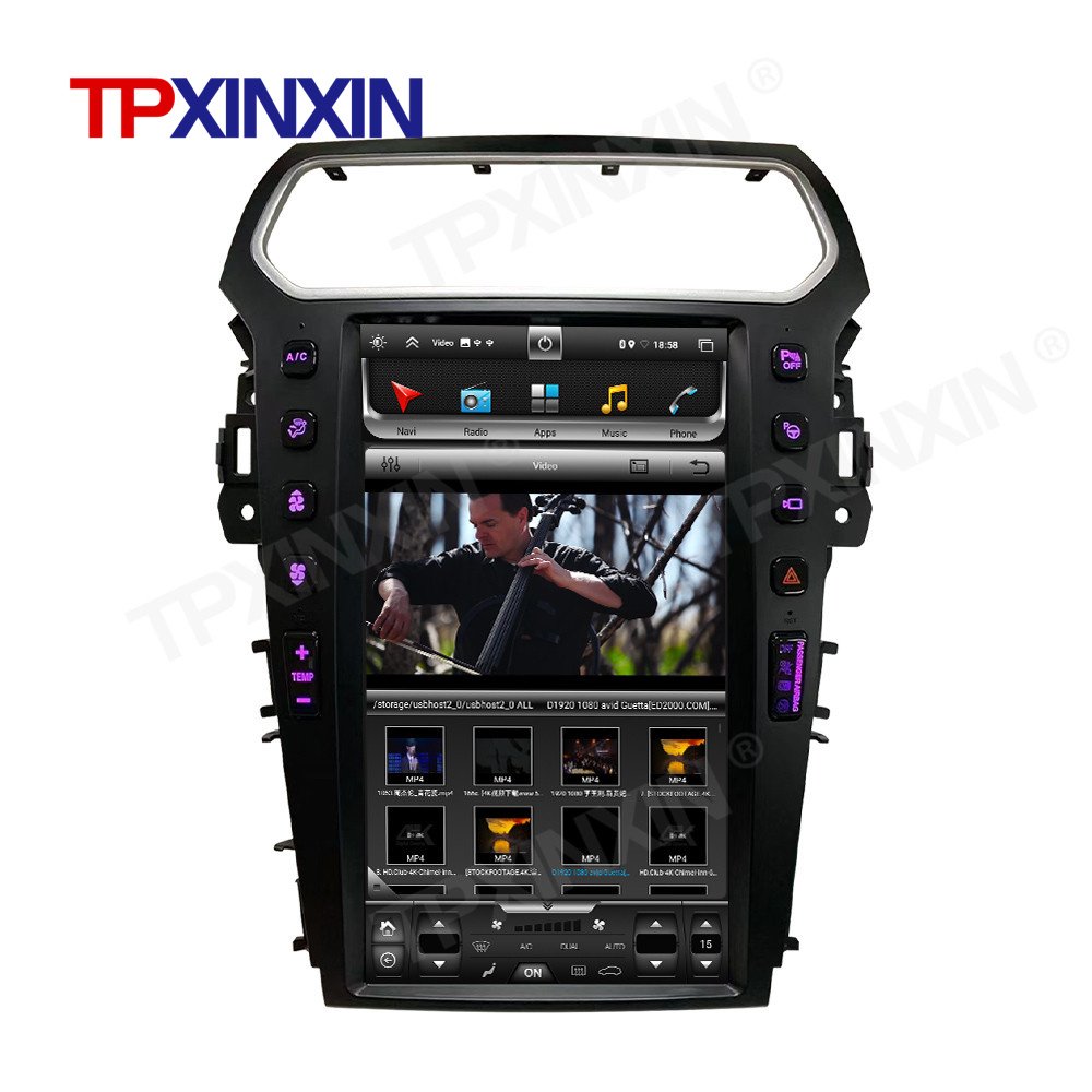 13.6Inch PX6 For Ford Explorer 2011-2019 Car Radio Vertical Screen GPS Car Multimedia Player Auto Radio Android Apple CarPlay
