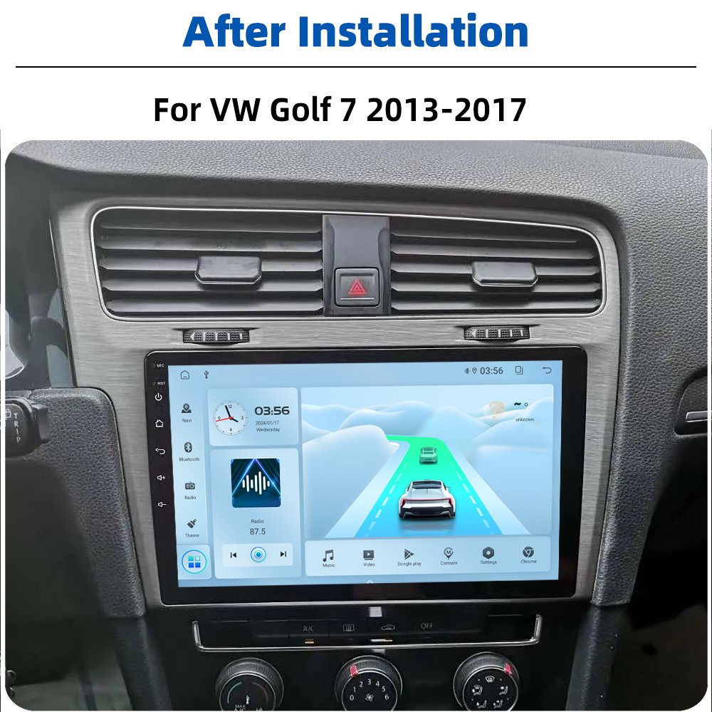 Silver Frame 10 Inch Android Car Radio Multimedia System Auto Stereo Video Autoradio For VW Volkswagen Golf 7 2013-2017