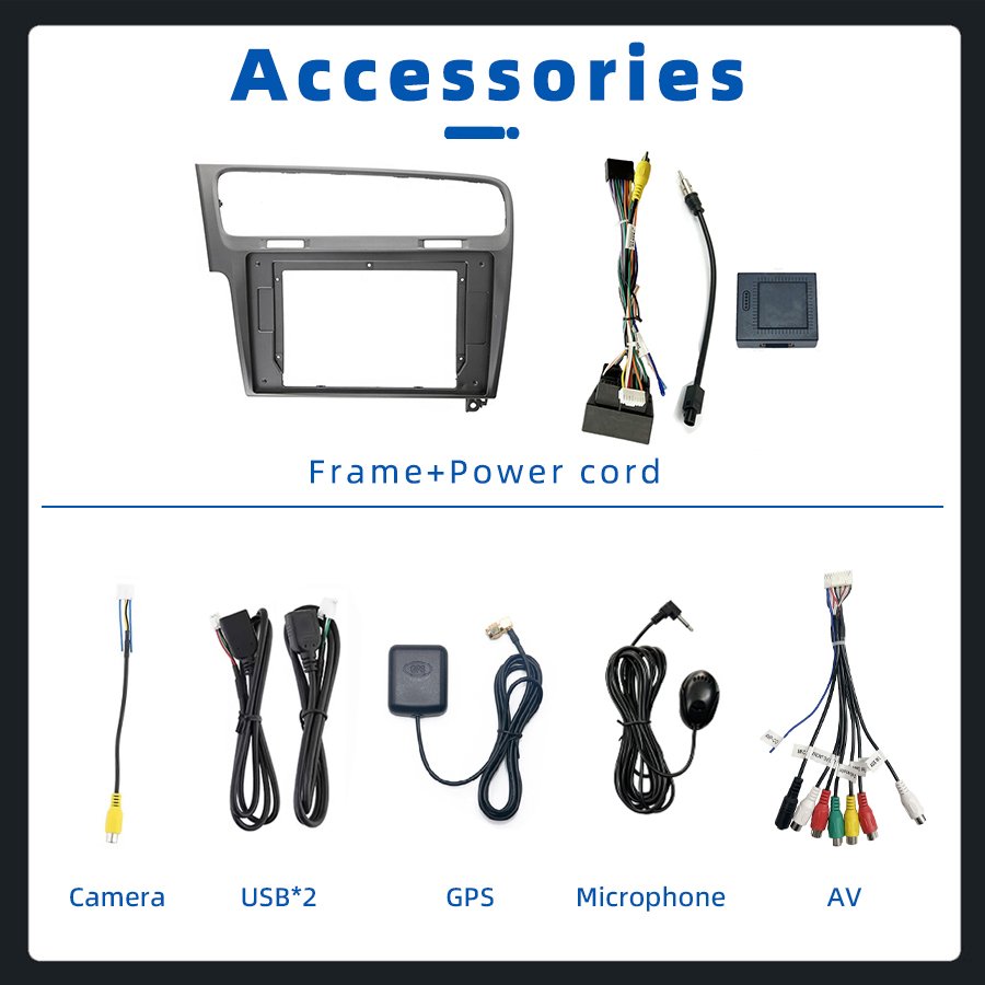 Silver Frame 10 Inch Android Car Radio Multimedia System Auto Stereo Video Autoradio For VW Volkswagen Golf 7 2013-2017