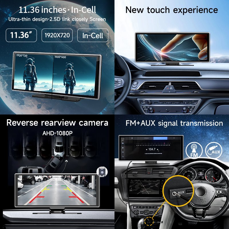 Portable Carplay Universal 11.36/10.26 "Touch Screen Car Multimedia Bluetooth CarPlay Car Stereo Carplay Touch Screen Car Radio