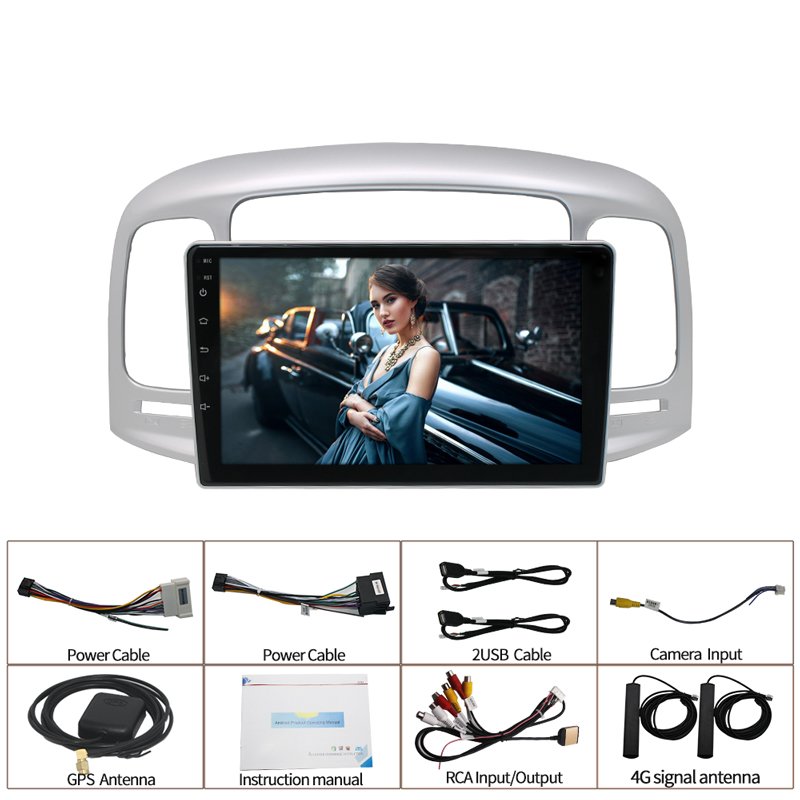 4+64GB For Hyundai Santa Fe 2 2006 - 2012 Car Radio Multimedia Video Player stereo GPS Android No 2din 2 din dvd navigator